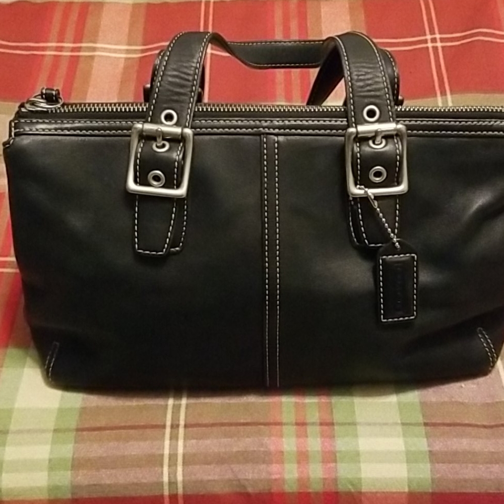 Vintage Coach bag with matching Wristlet